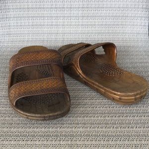 Imperial Sandals Hawaii Rubber Sandals Brown Size 9